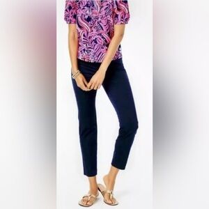 Lilly Pulitzer Navy Cropped Ankle Pants